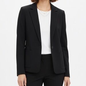 Gap Black One Button Blazer Small Office Workwear‎ Monochrome Interview Classic